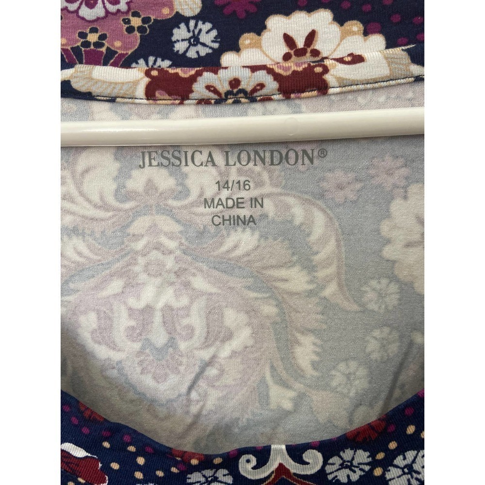 Jessica London Floral Shirt Women's Size 14/16 NWT - Picture 2 of 5